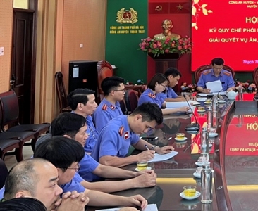 Hội nghị ký kết Quy chế phối hợp liên ngành giữa Viện KSND và Cơ quan CSĐT...